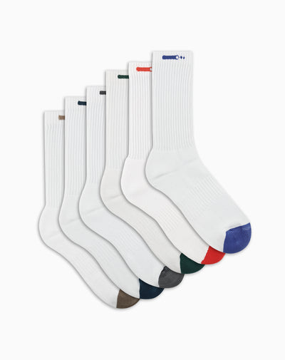 Medias deportivas unisex largas algodón pack x6 surtido