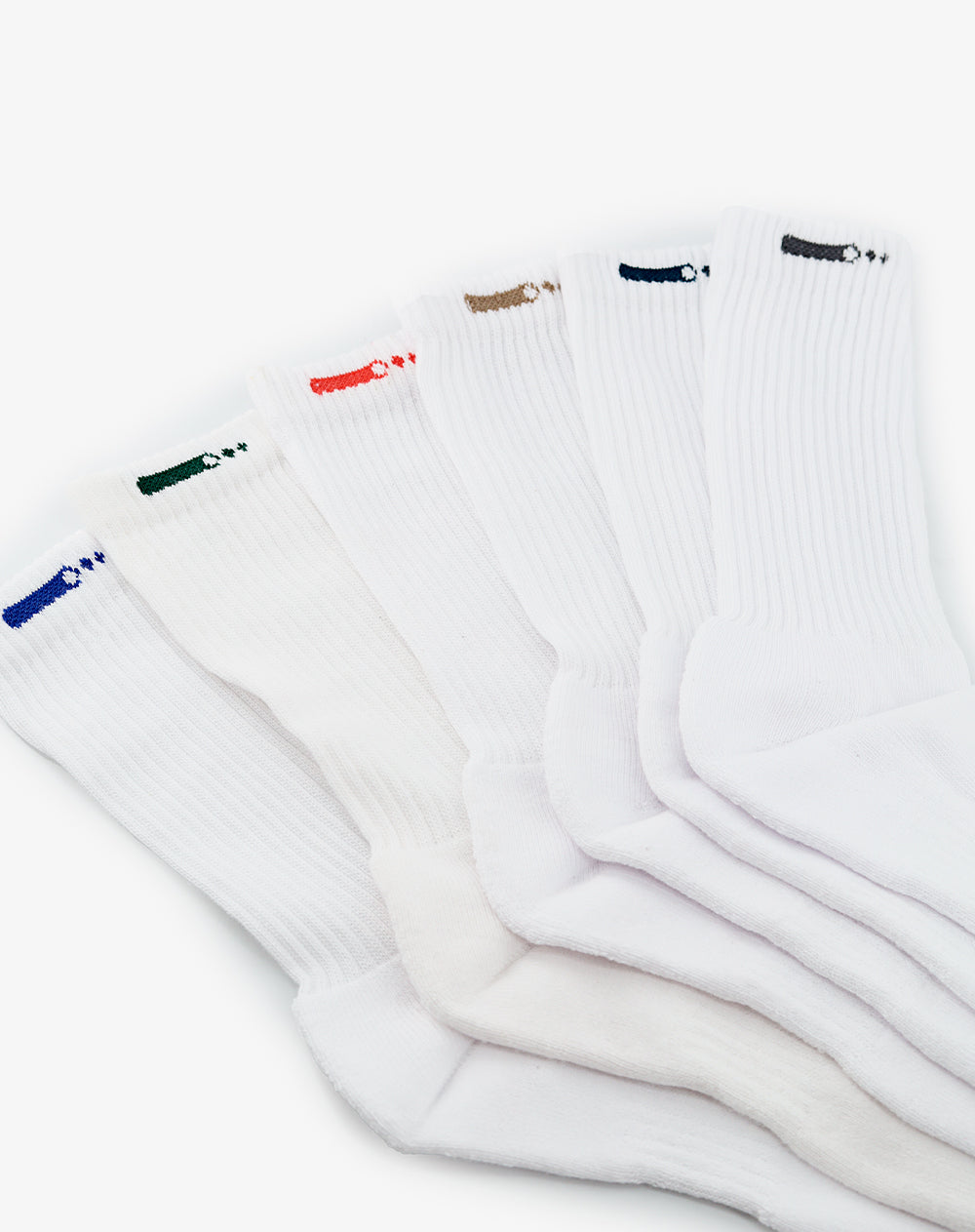 Medias deportivas unisex largas algodón pack x6 surtido