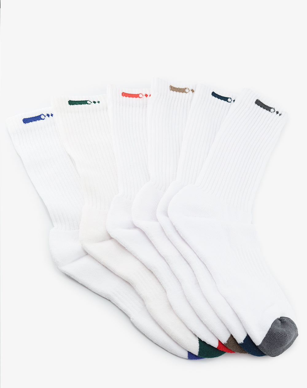 Medias deportivas unisex largas algodón pack x6 surtido