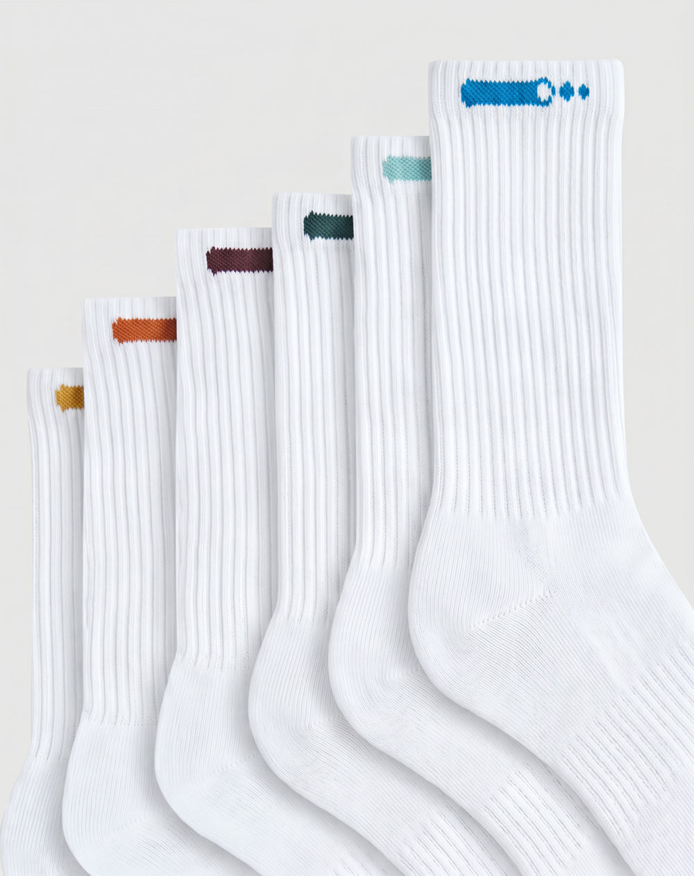 Medias deportivas largas unisex pack x6 surtido
