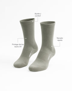 Medias deportivas unisex largas ciclismo verdes