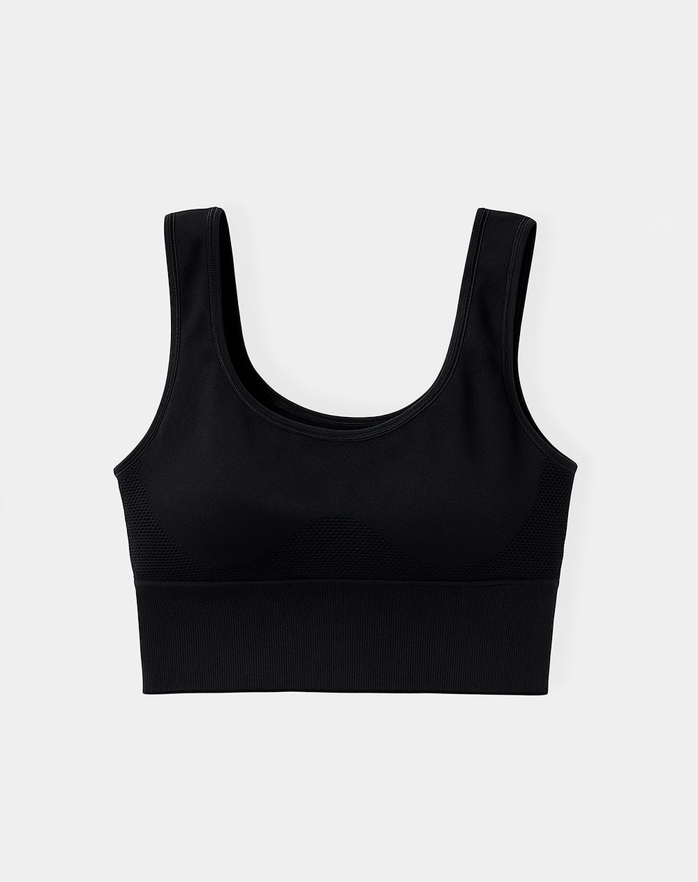 Top deportivo soporte alto seamless antibacterial negro