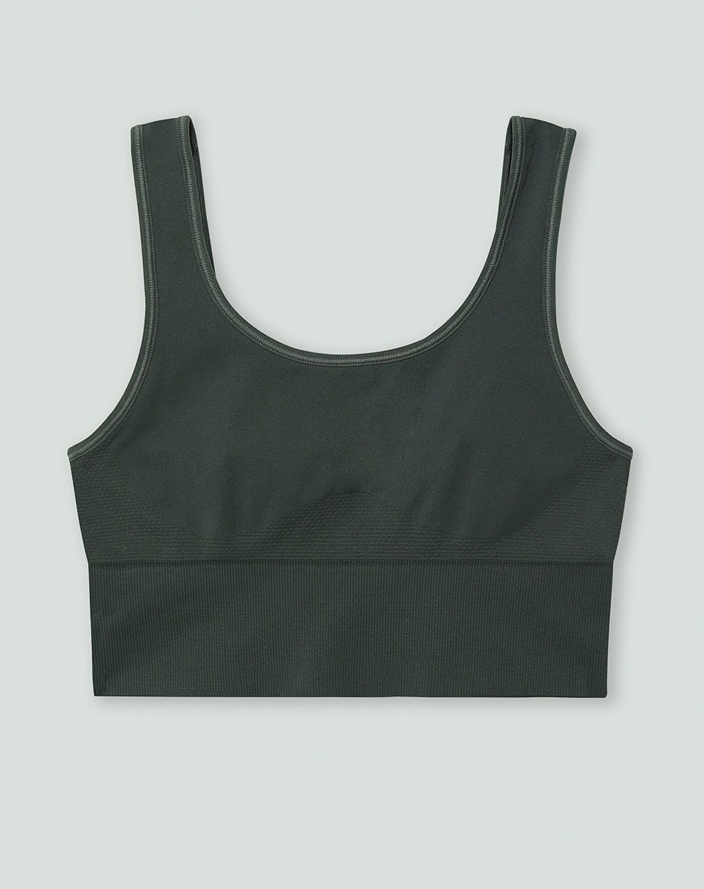 Top deportivo soporte alto seamless sin costura verde