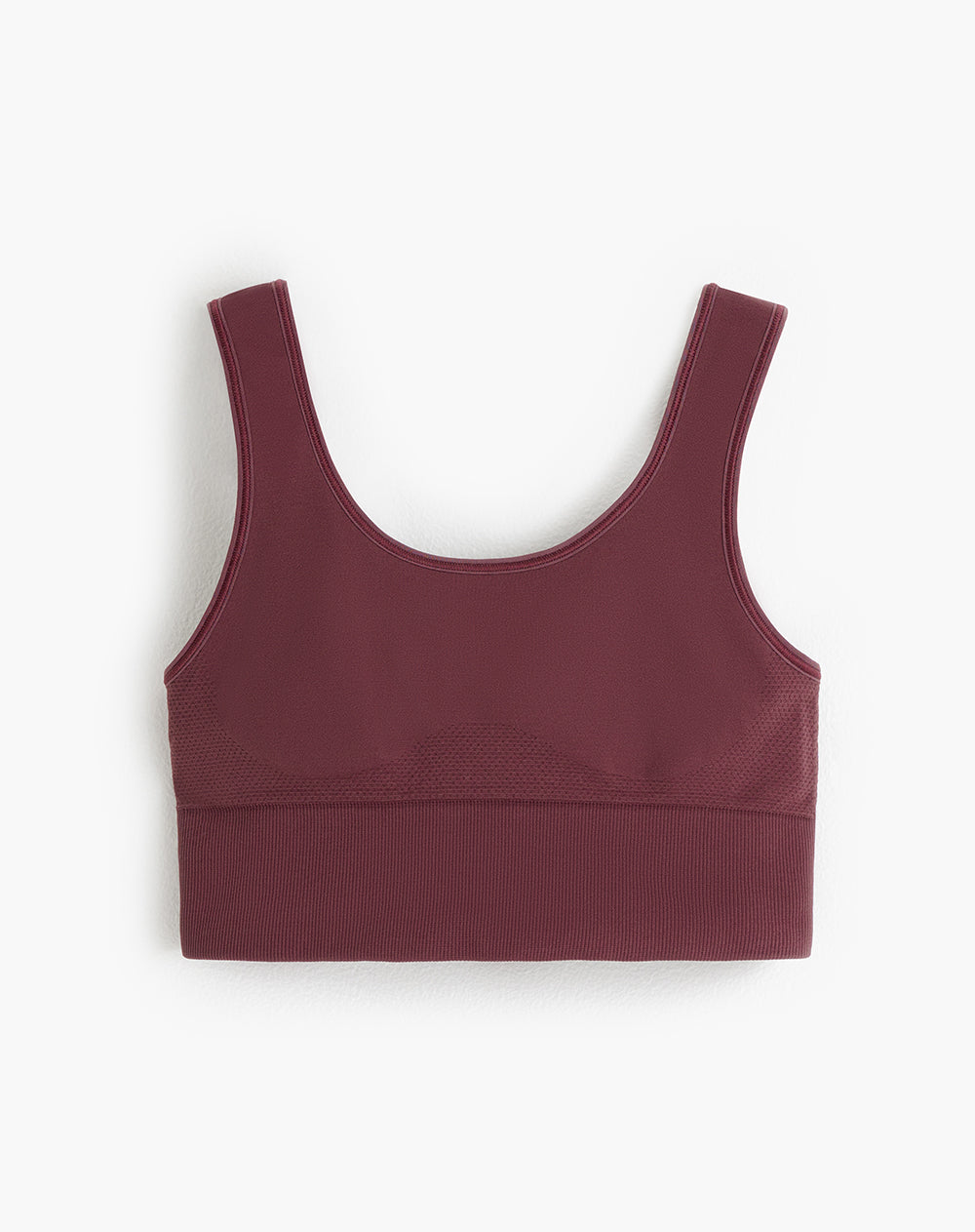 Top deportivo soporte alto seamless antibacterial vinotinto