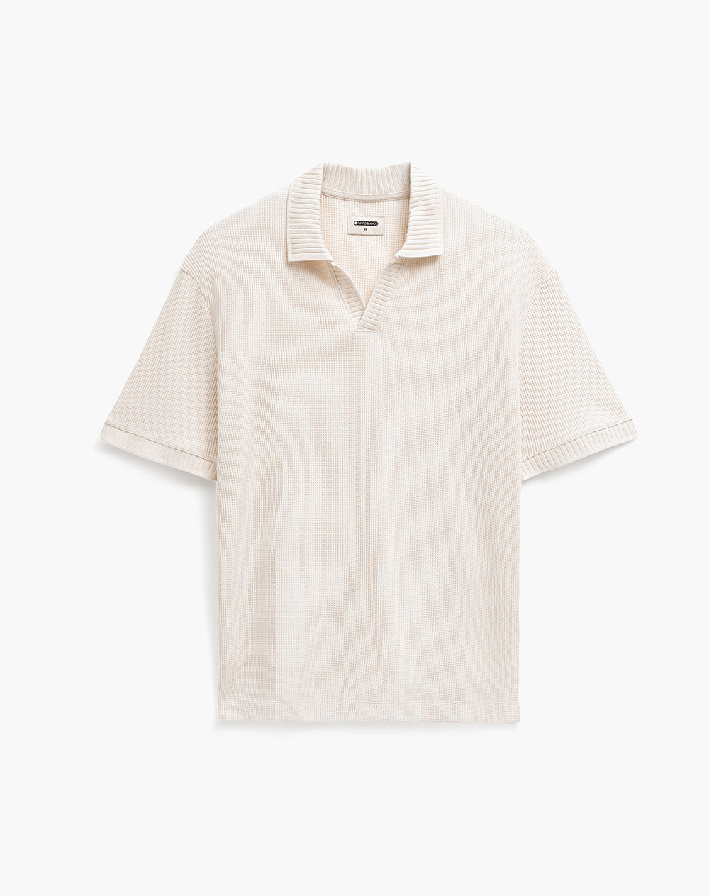 Polo regular tejida avena hombre