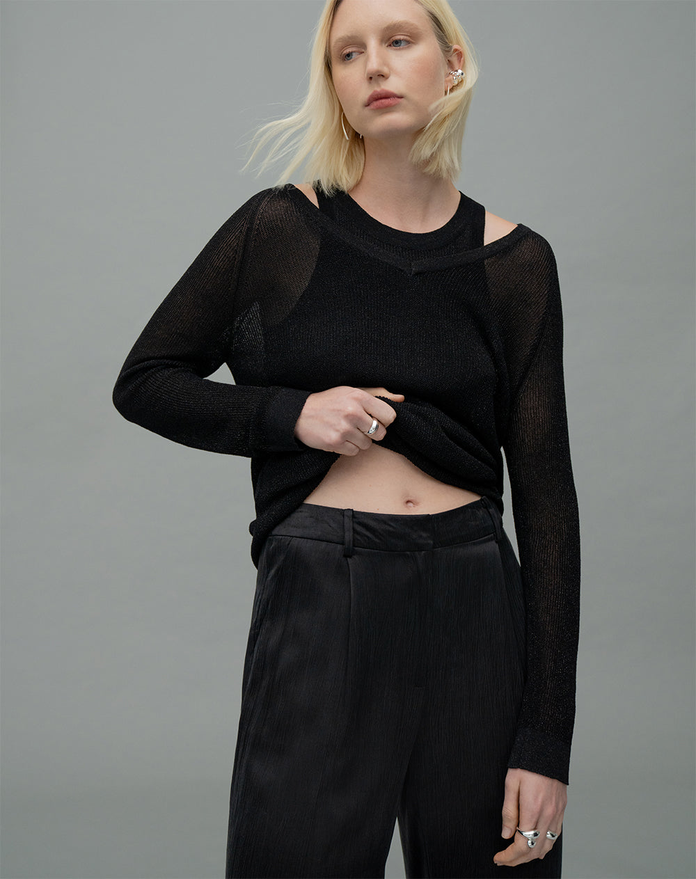 Buzo loose fit negro