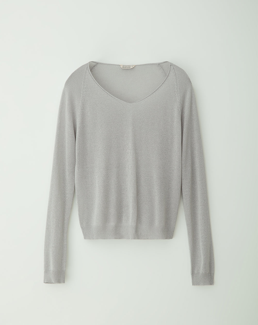 Buzo loose fit plateado