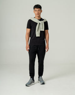 Jogger de algodón sostenible negro para hombre
