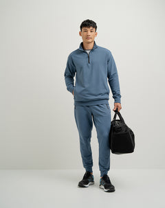 Jogger de algodón sostenible azul para hombre
