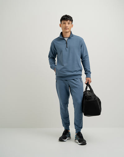 Jogger de algodón sostenible azul para hombre