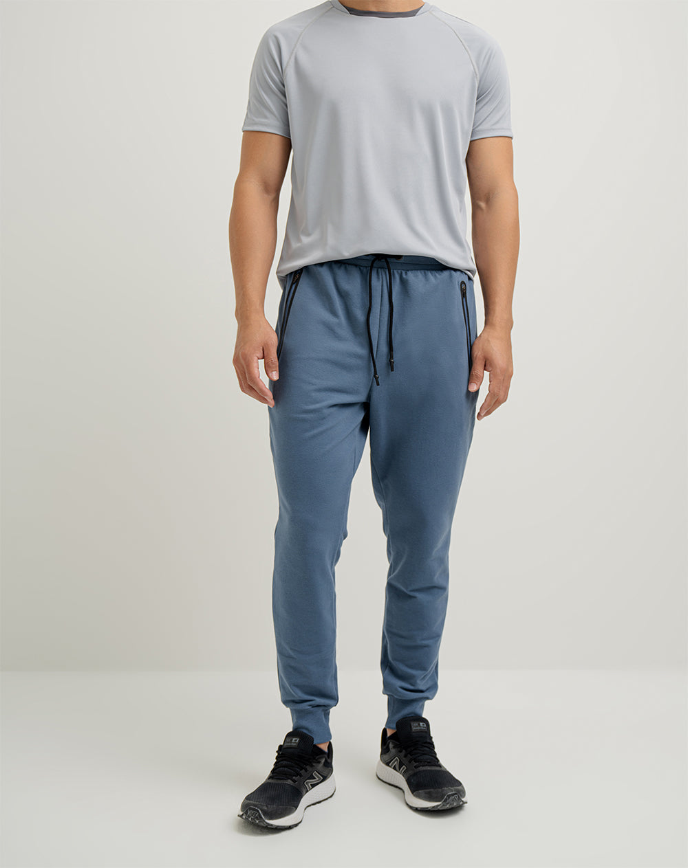 Jogger de algodón sostenible azul para hombre