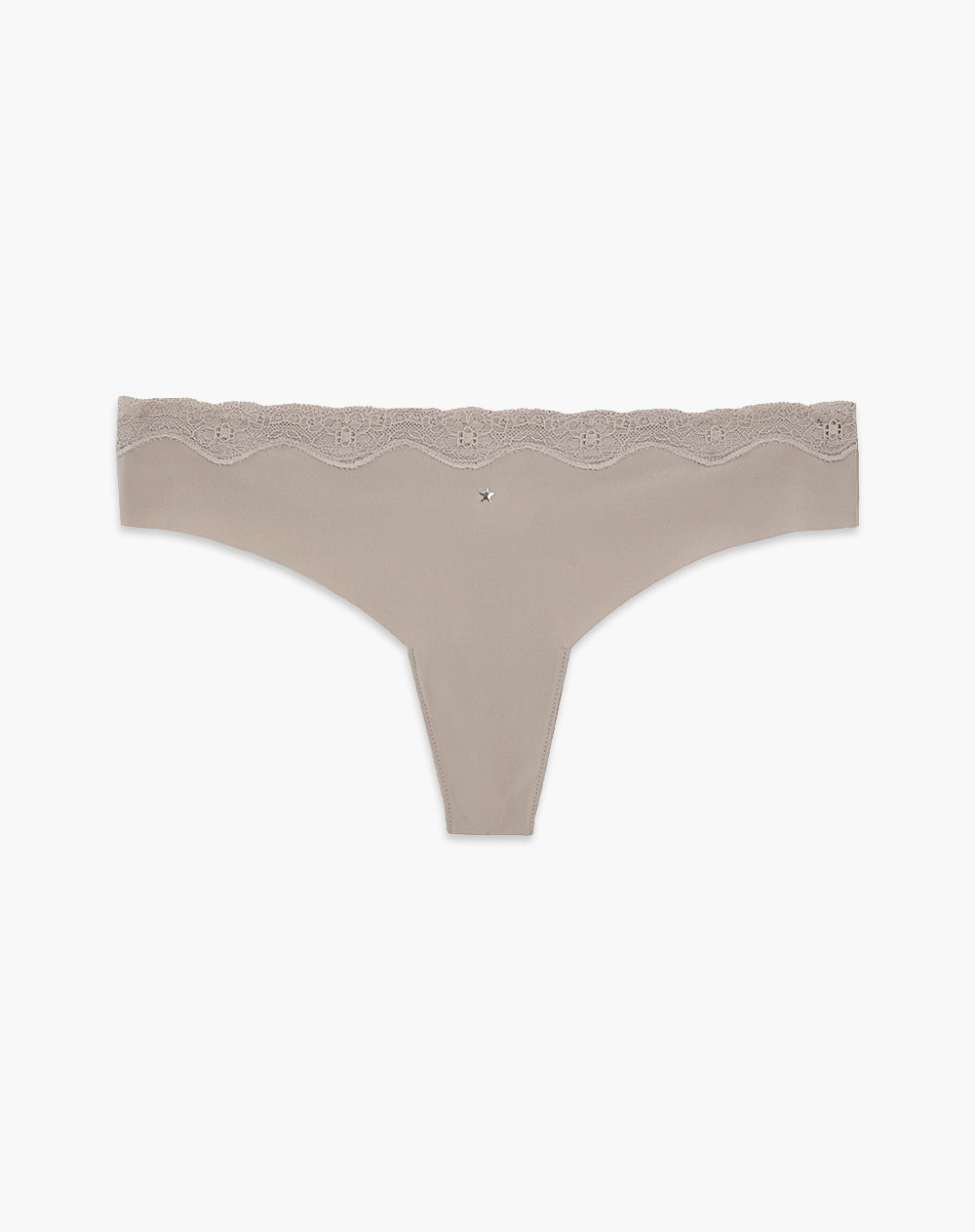 Panty bikini en punto tiro medio cafe
