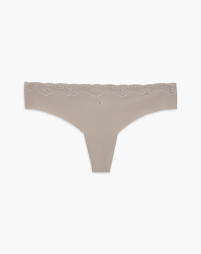 Panty bikini en punto tiro medio cafe