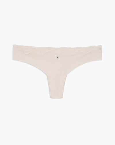 Panty bikini en punto tiro medio vainilla