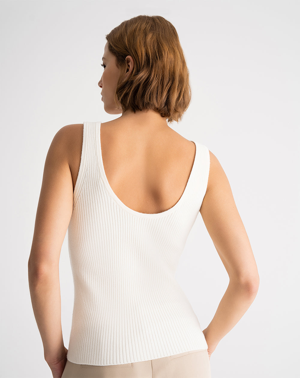 Camiseta esquelero ajustada tejido de punto habana mujer