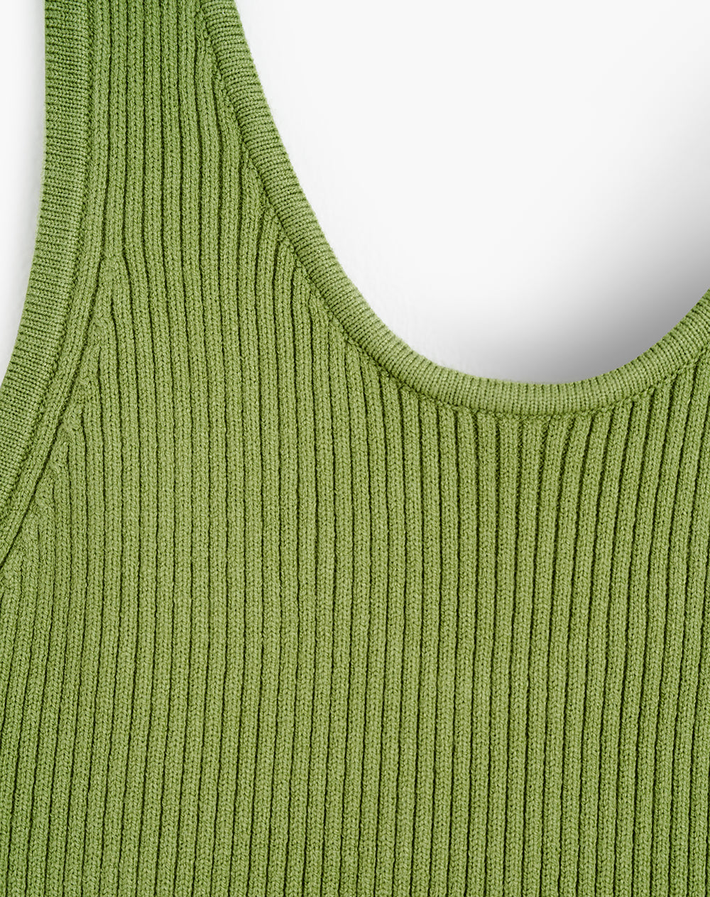 Camiseta esqueleto ajustada tejido de punto verde mujer