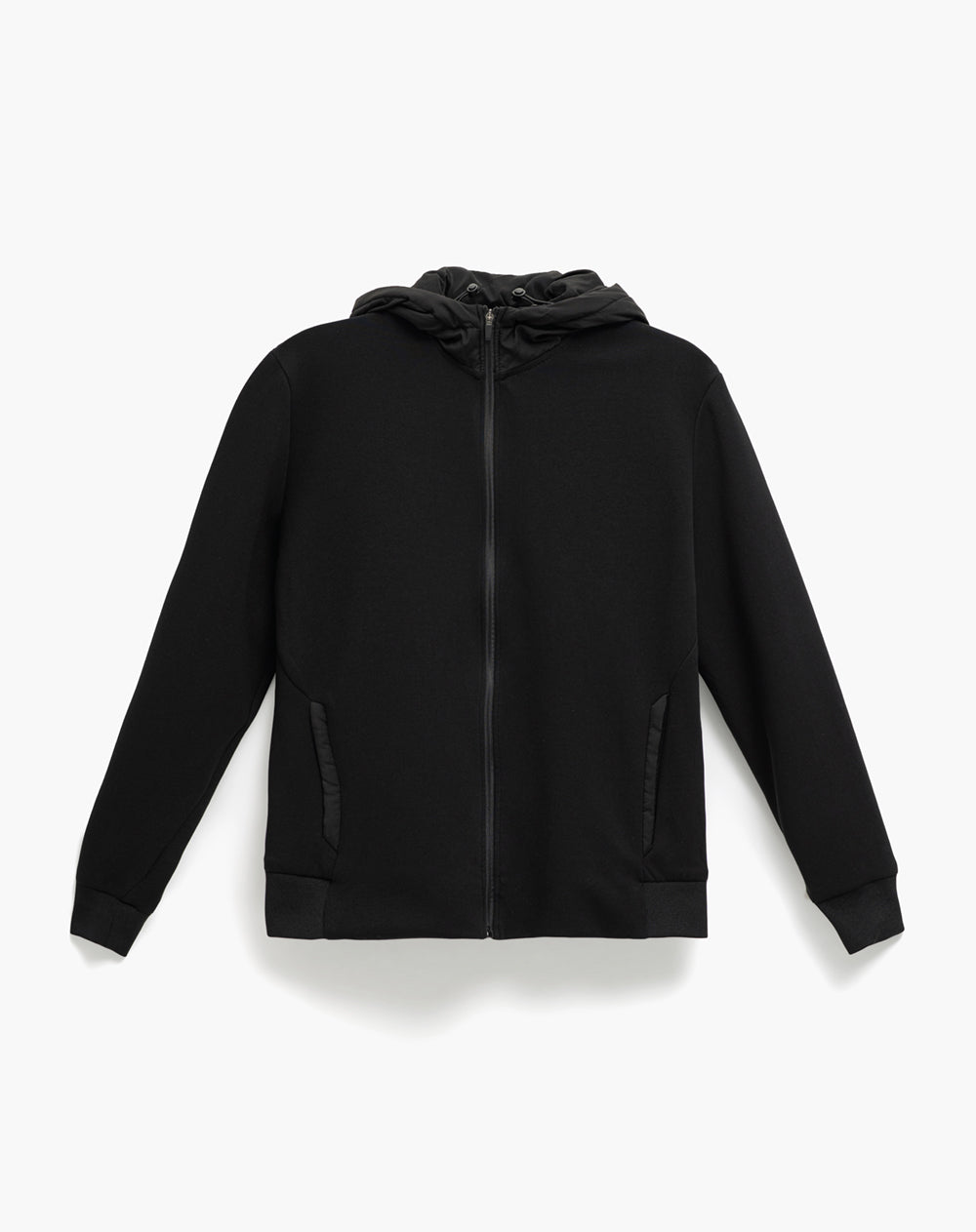 Buzo confort con capucha negra hombre