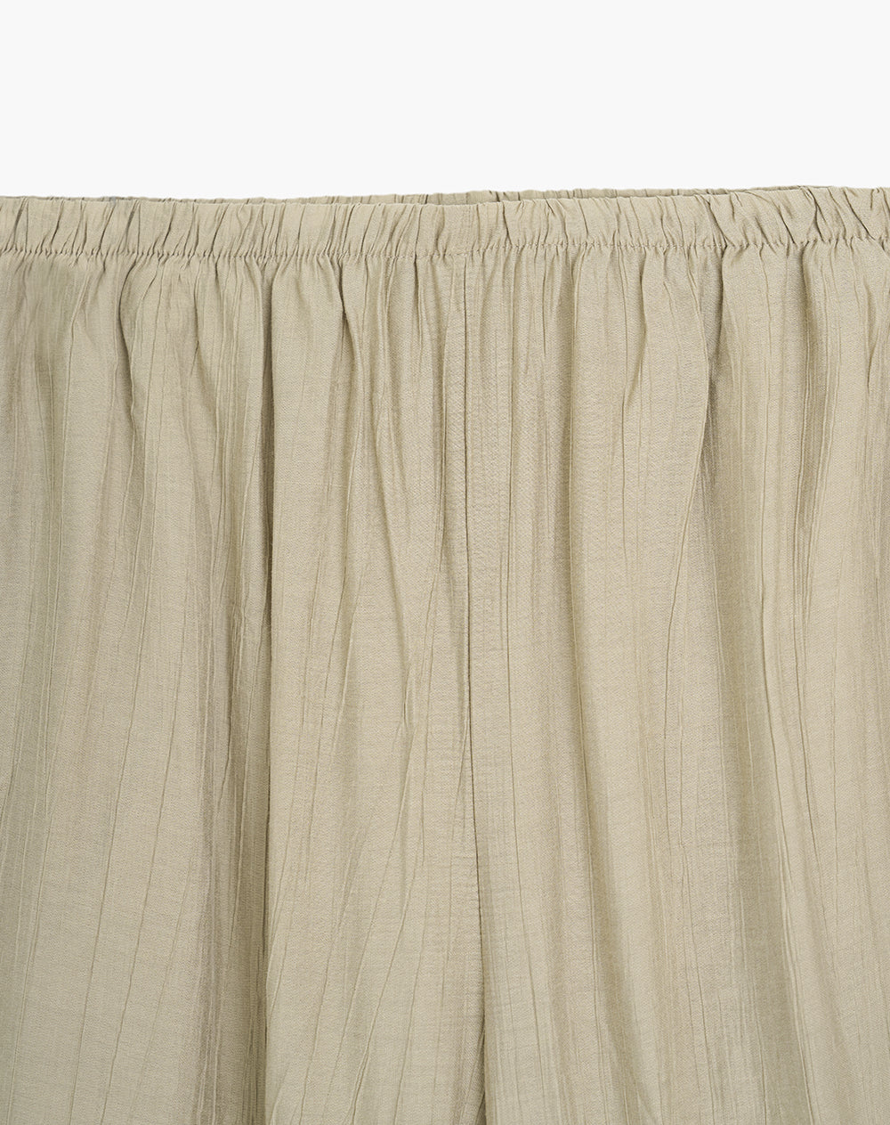 Pantalón relaxed fit tiro alto khaki