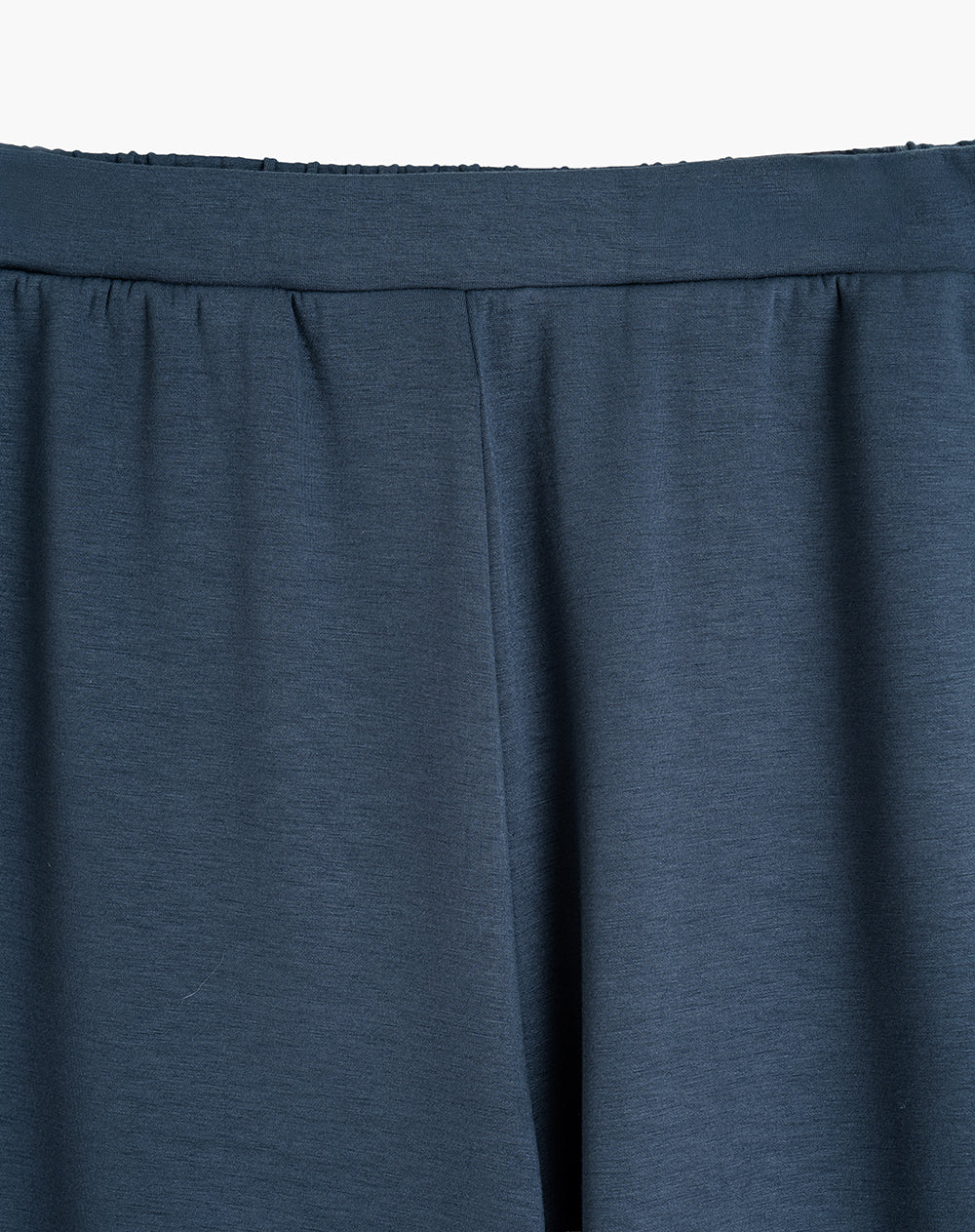 Pantalón confort tiro alto tacto suave azul mujer