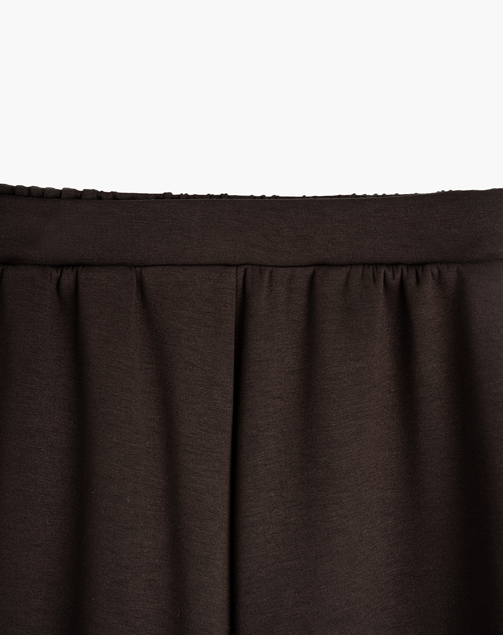 Pantalón confort tiro alto tacto suave chocolate mujer