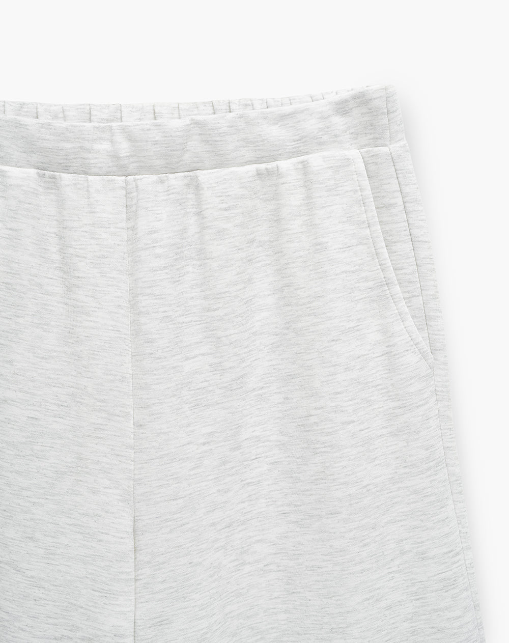 Pantalón confort tiro alto tacto suave gris mujer