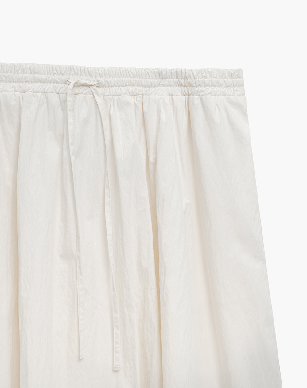 Falda midi amplia tiro alto vainilla mujer