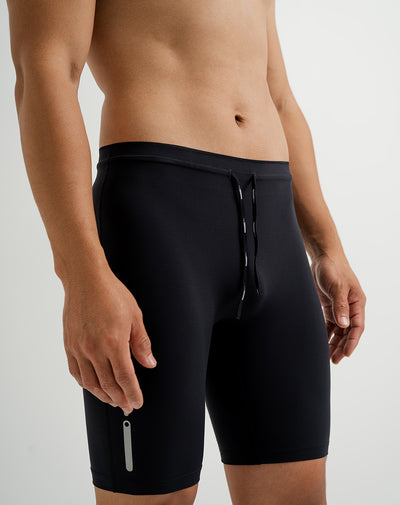 Pantaloneta tipo ciclista negra hombre