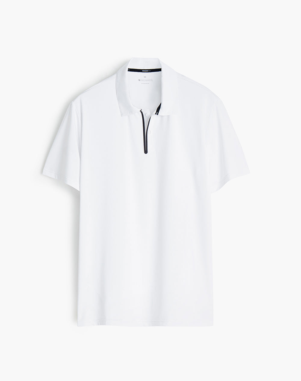 Polo deportiva control humedad blanca hombre