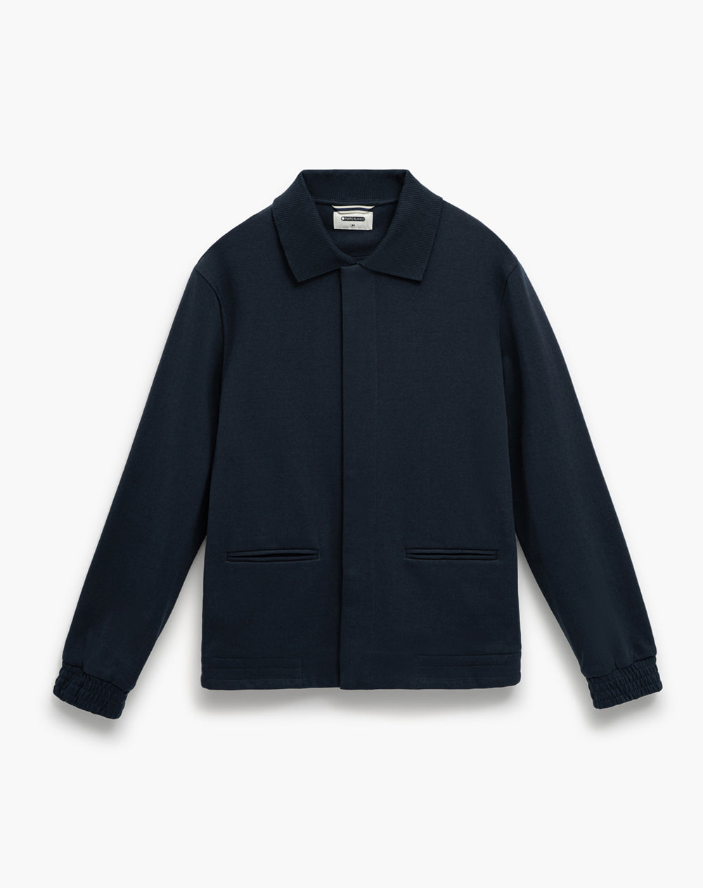 Chaqueta regular fit sin capucha en drill azul
