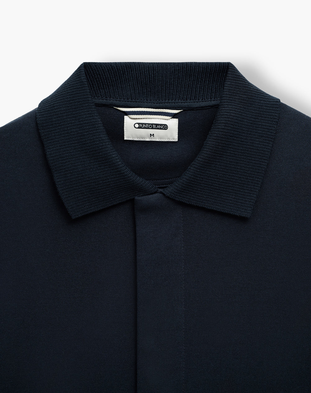 Chaqueta regular fit sin capucha en drill azul