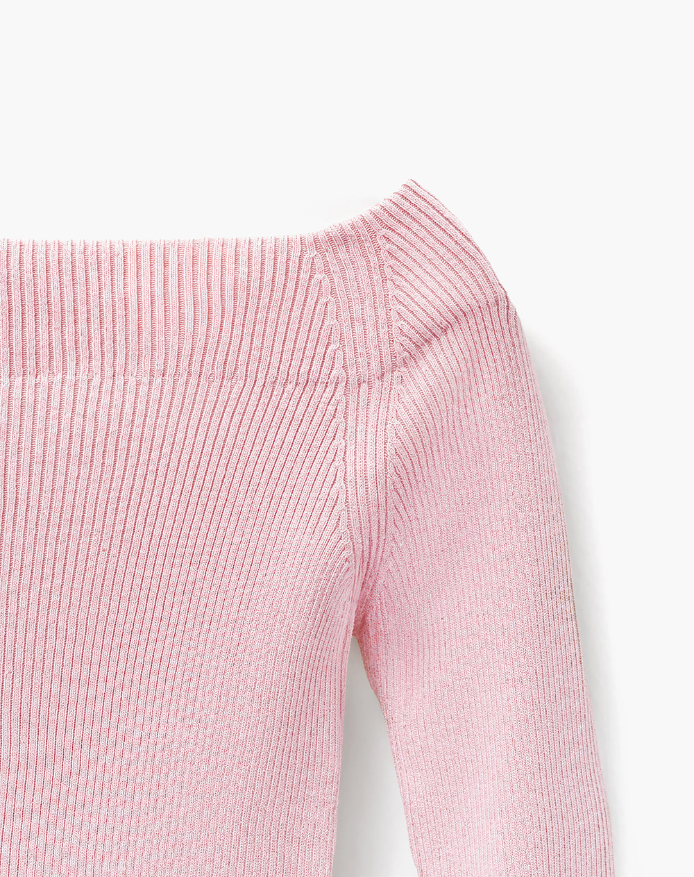 Camibuso slim tejido de punto rosado mujer