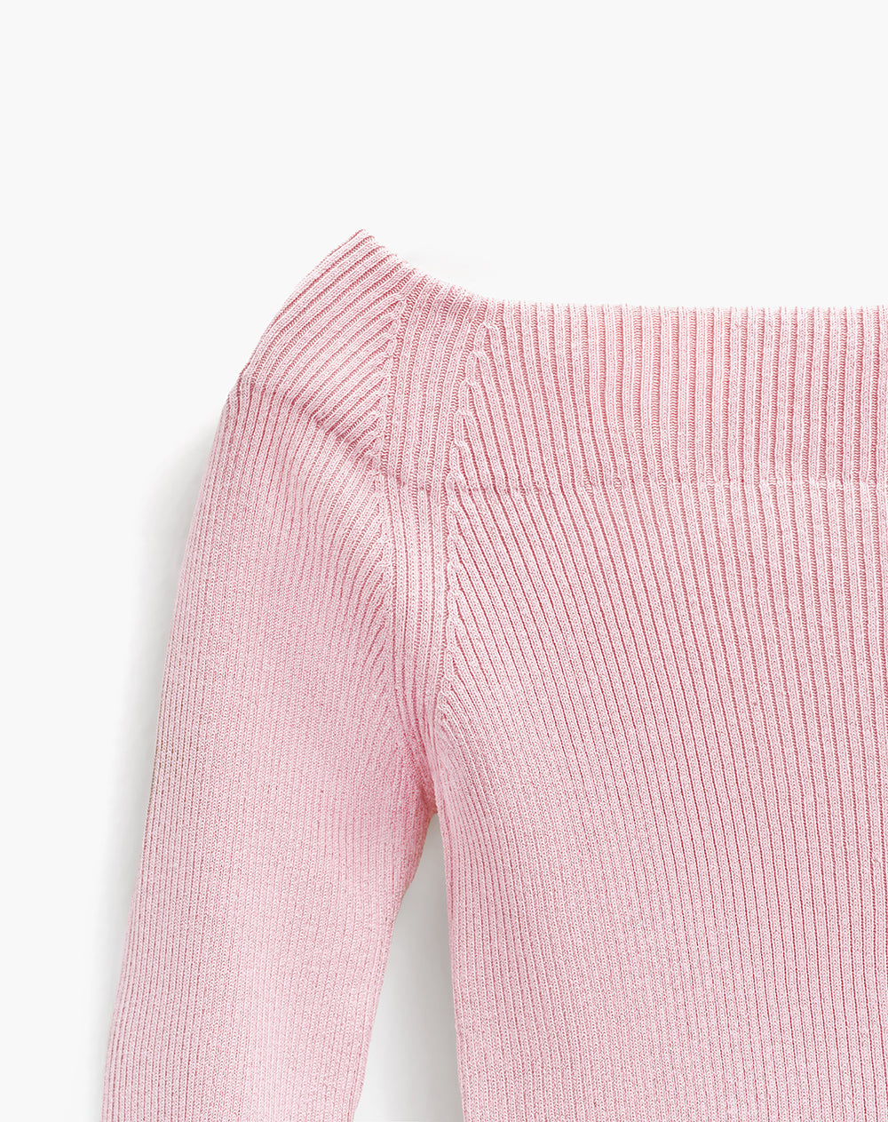 Camibuso slim tejido de punto rosado mujer