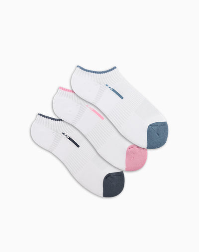 Medias deportivas mujer tobillera corta pack x3 surtido