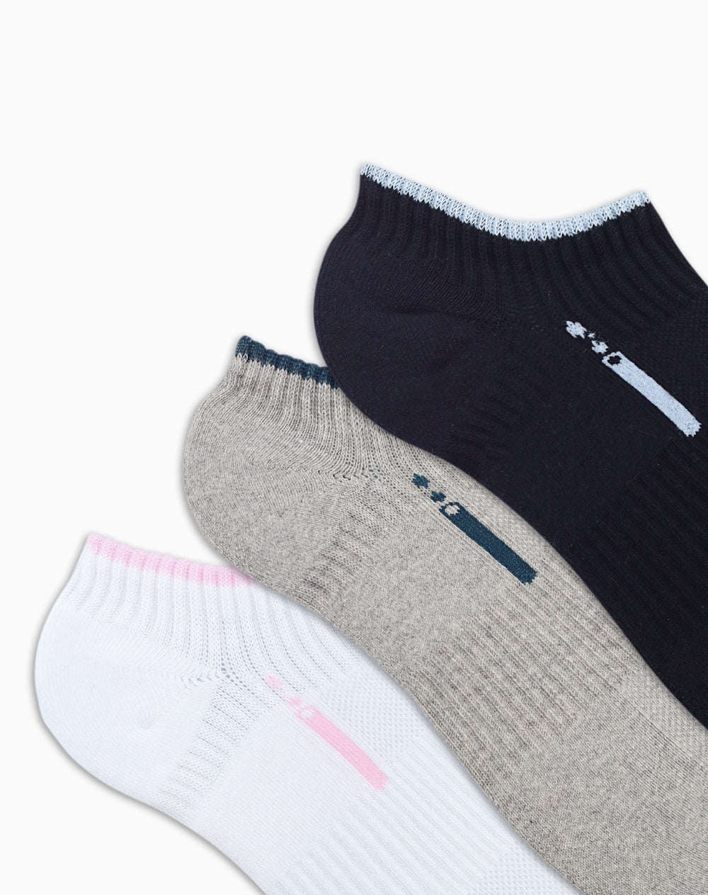 Medias deportivas mujer tobillera corta pack x3 surtido