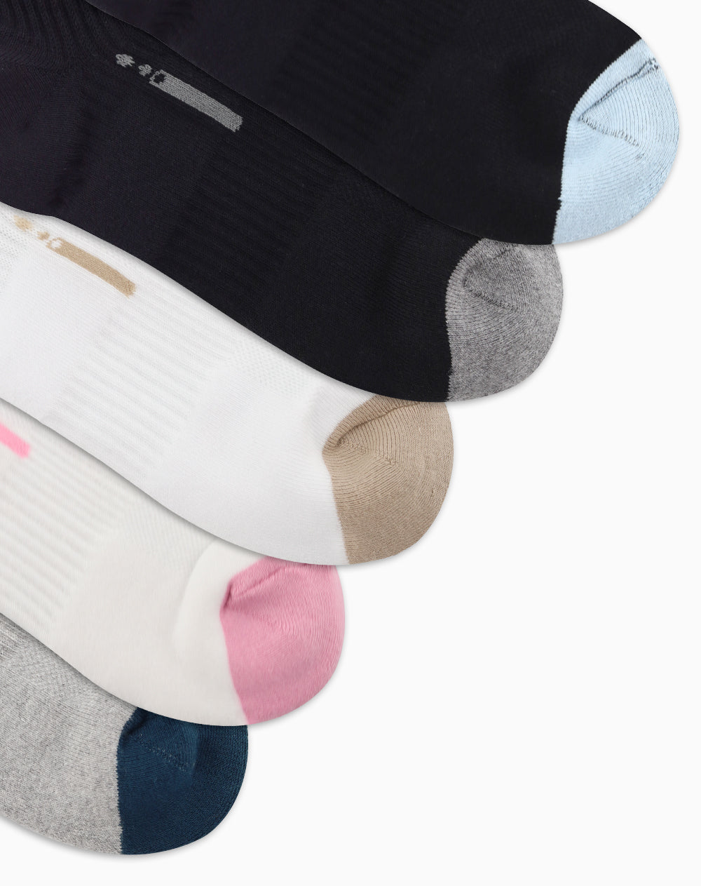 Medias deportivas mujer tobillera corta pack x5 surtido