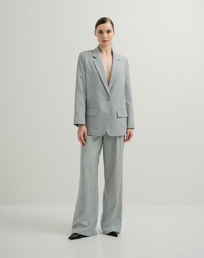 Blazer oversized fit sin capucha gris