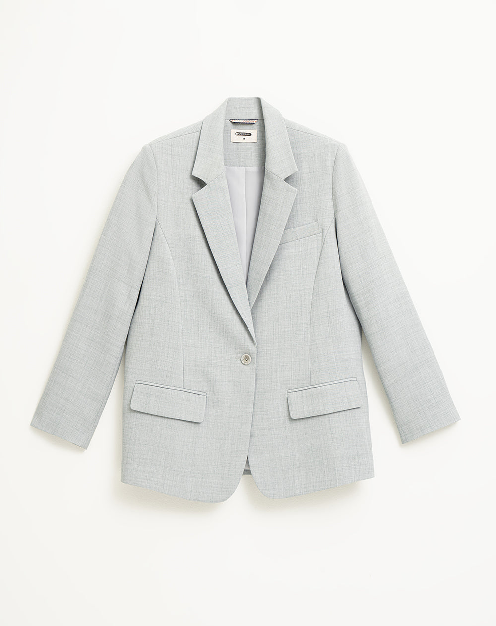 Blazer oversized fit sin capucha gris