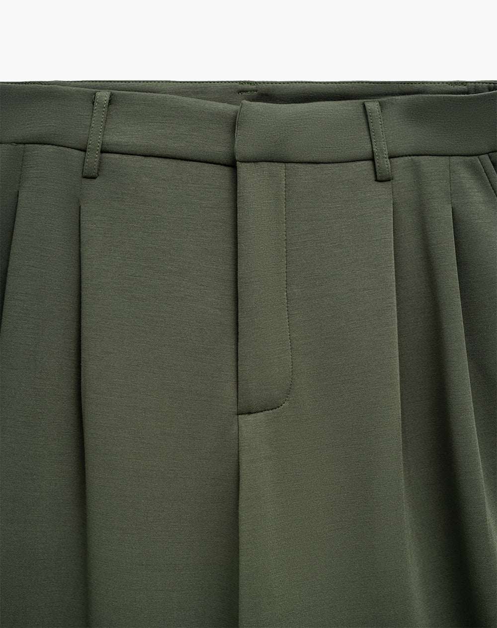 Pantalón confort tiro medio verde mujer