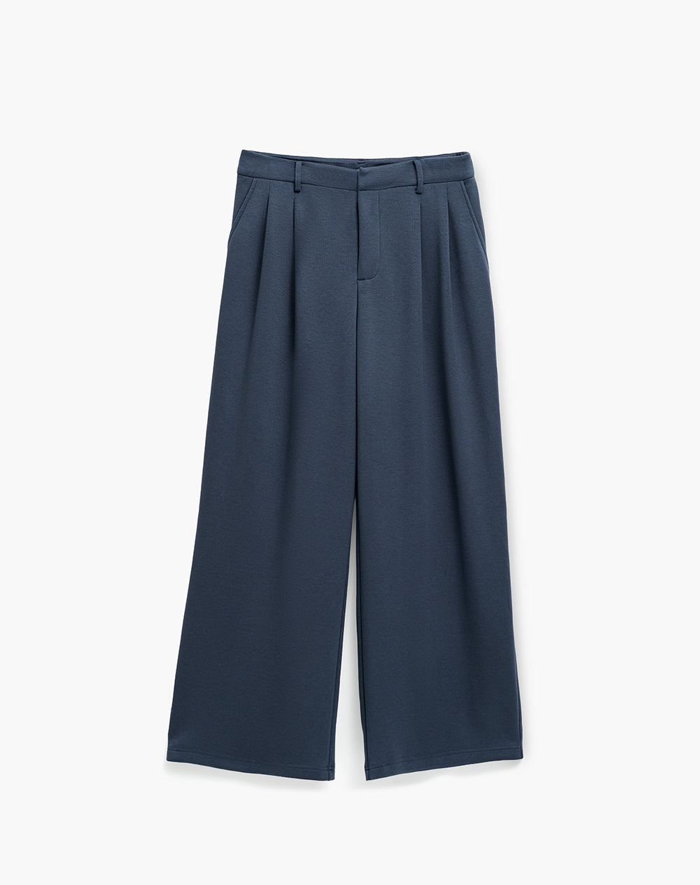 Jean wide leg tiro alto azul mujer