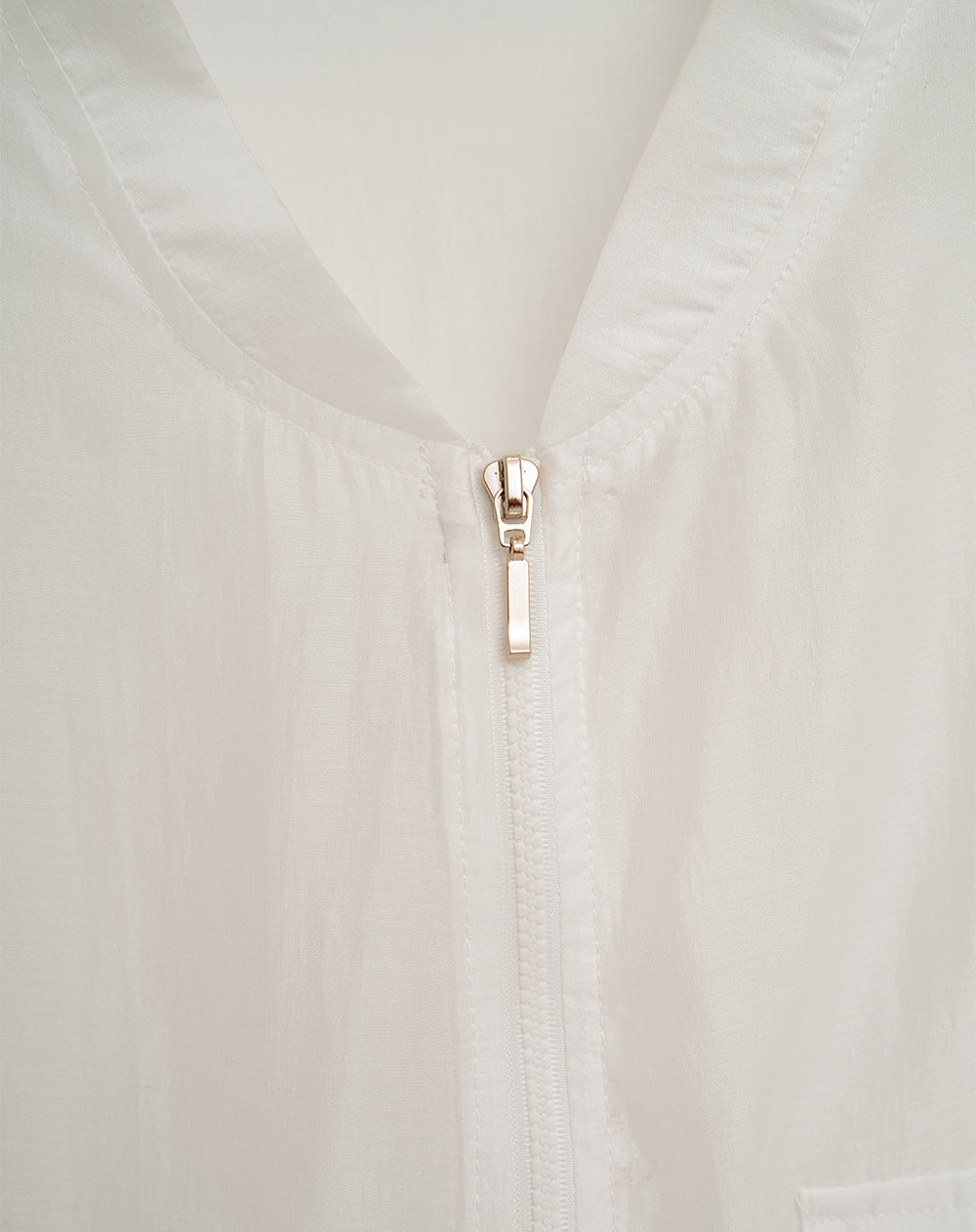Chaqueta oversized fit sin capucha vainilla