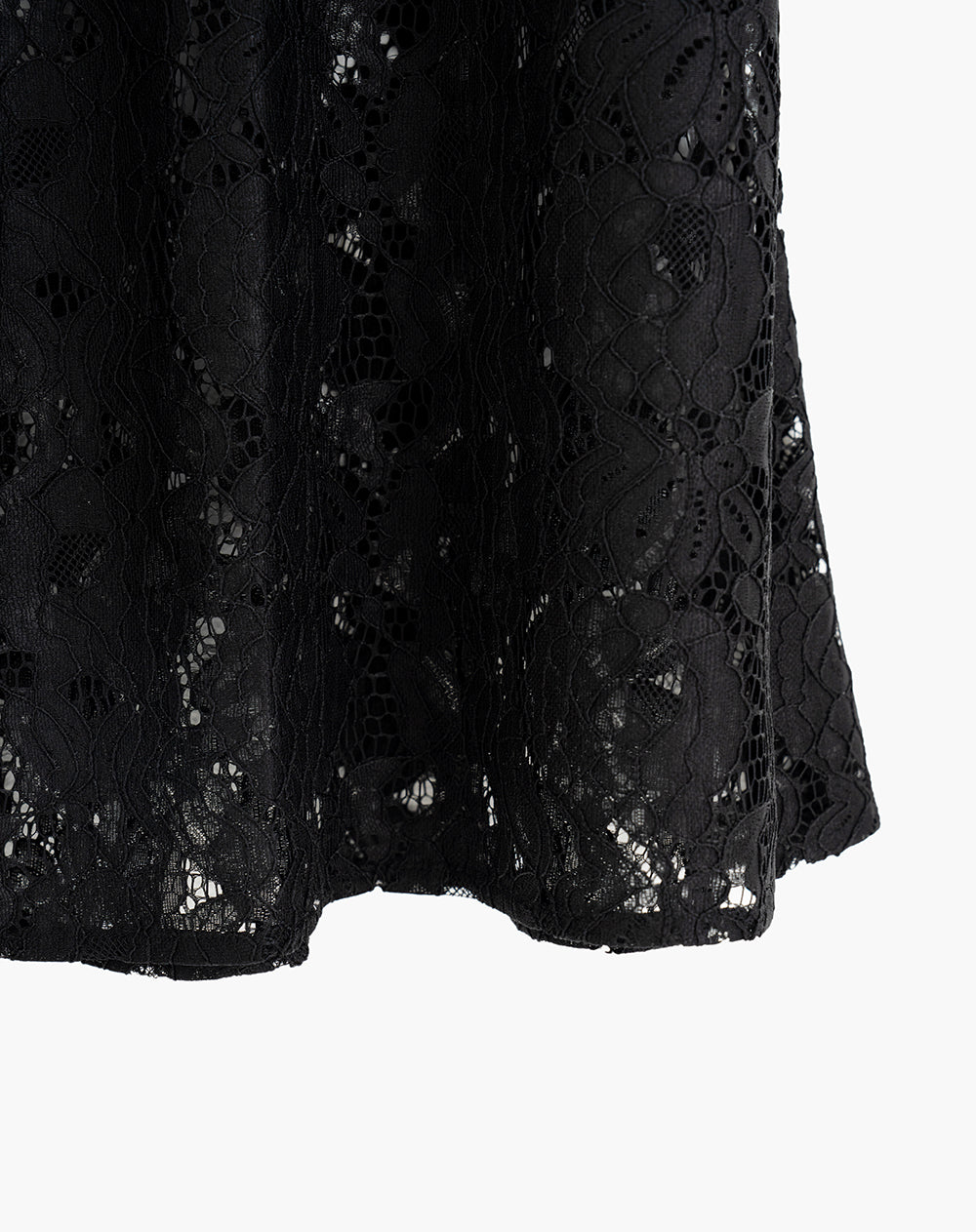 Falda larga tiro alto negra