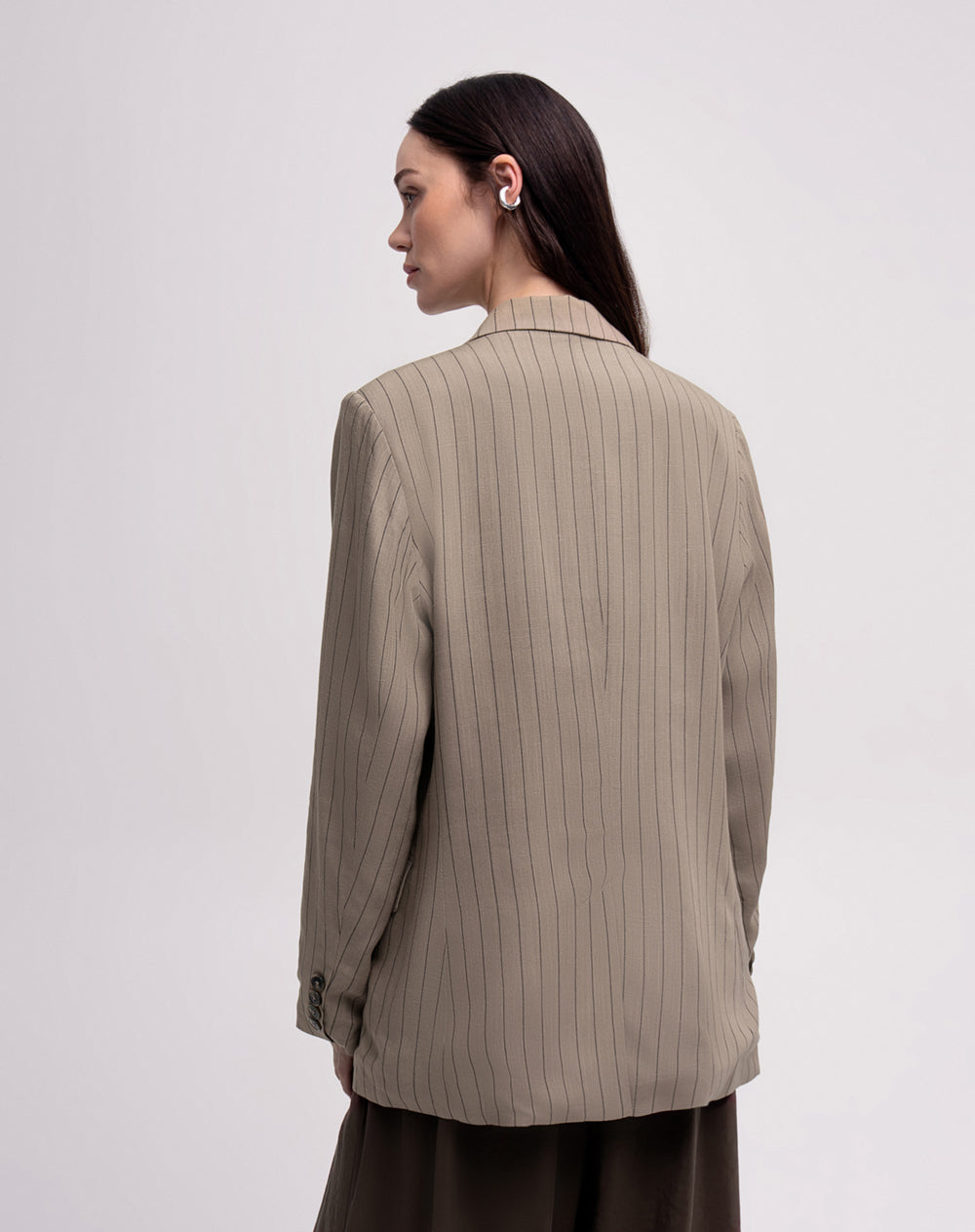 Blazer oversize rayas mujer