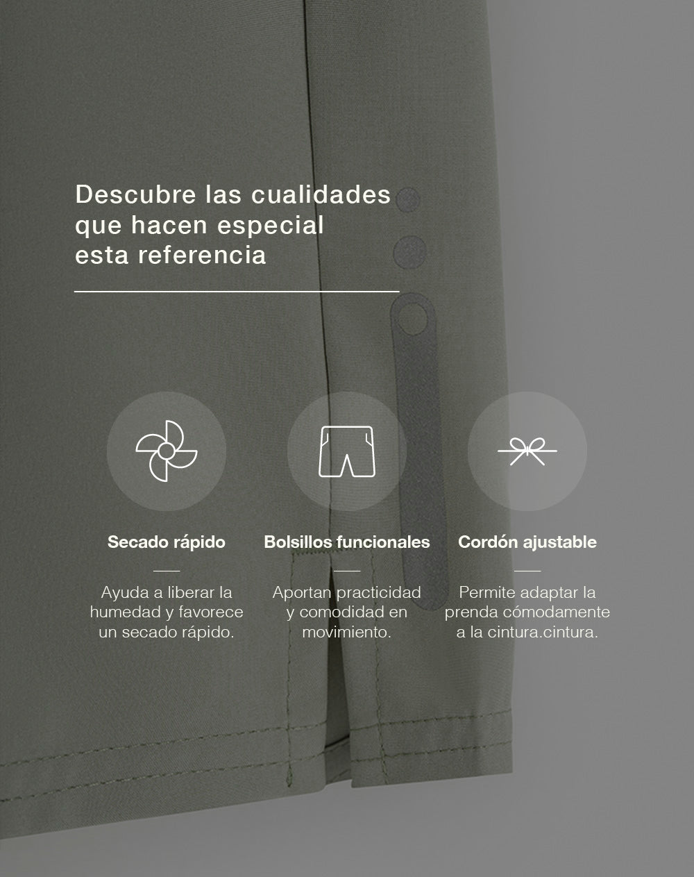 Pantaloneta deportiva malla interna verde hombre