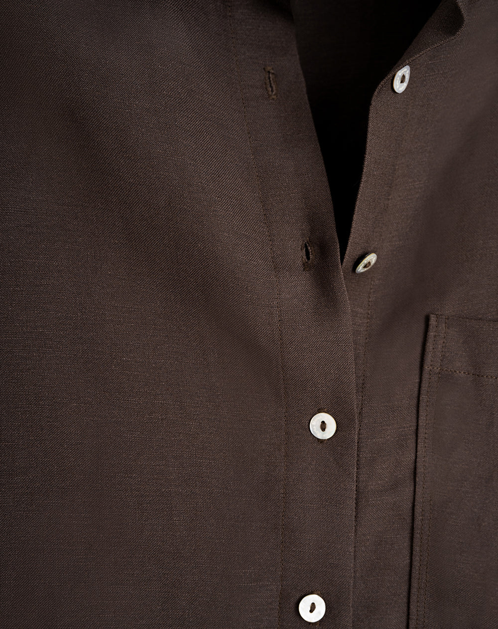 Camisa oversized fit manga larga cafe