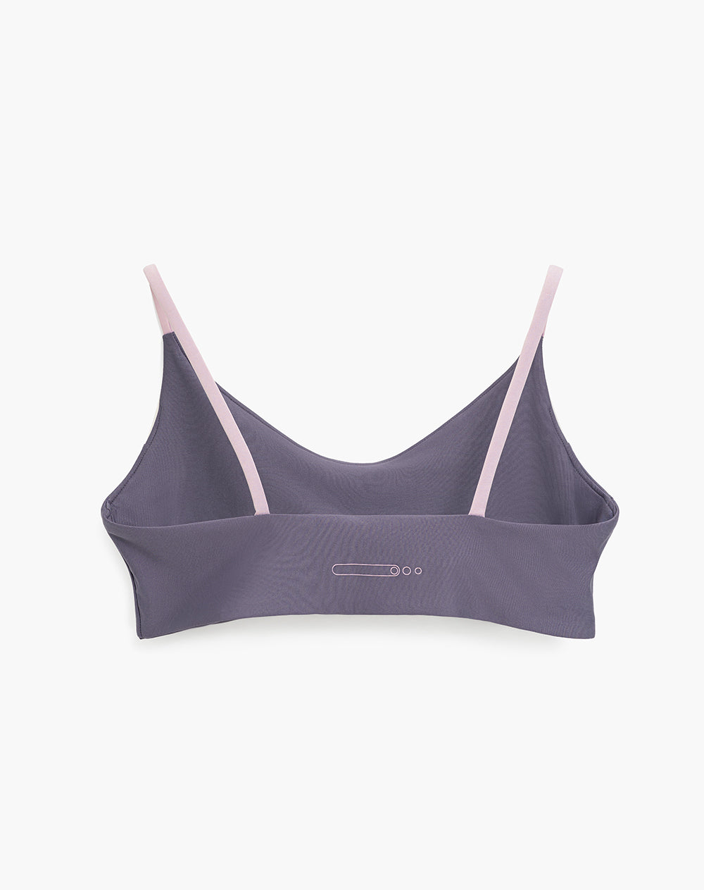 Top en tiras delgadas soporte bajo morado bloques