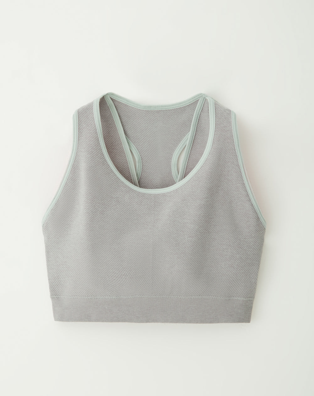Top deportivo soporte alto seamless pocas costuras gris jaspe