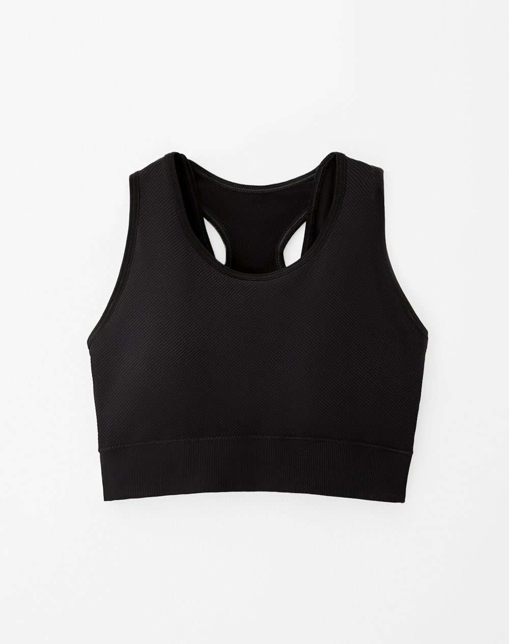 Top deportivo soporte alto seamless negro