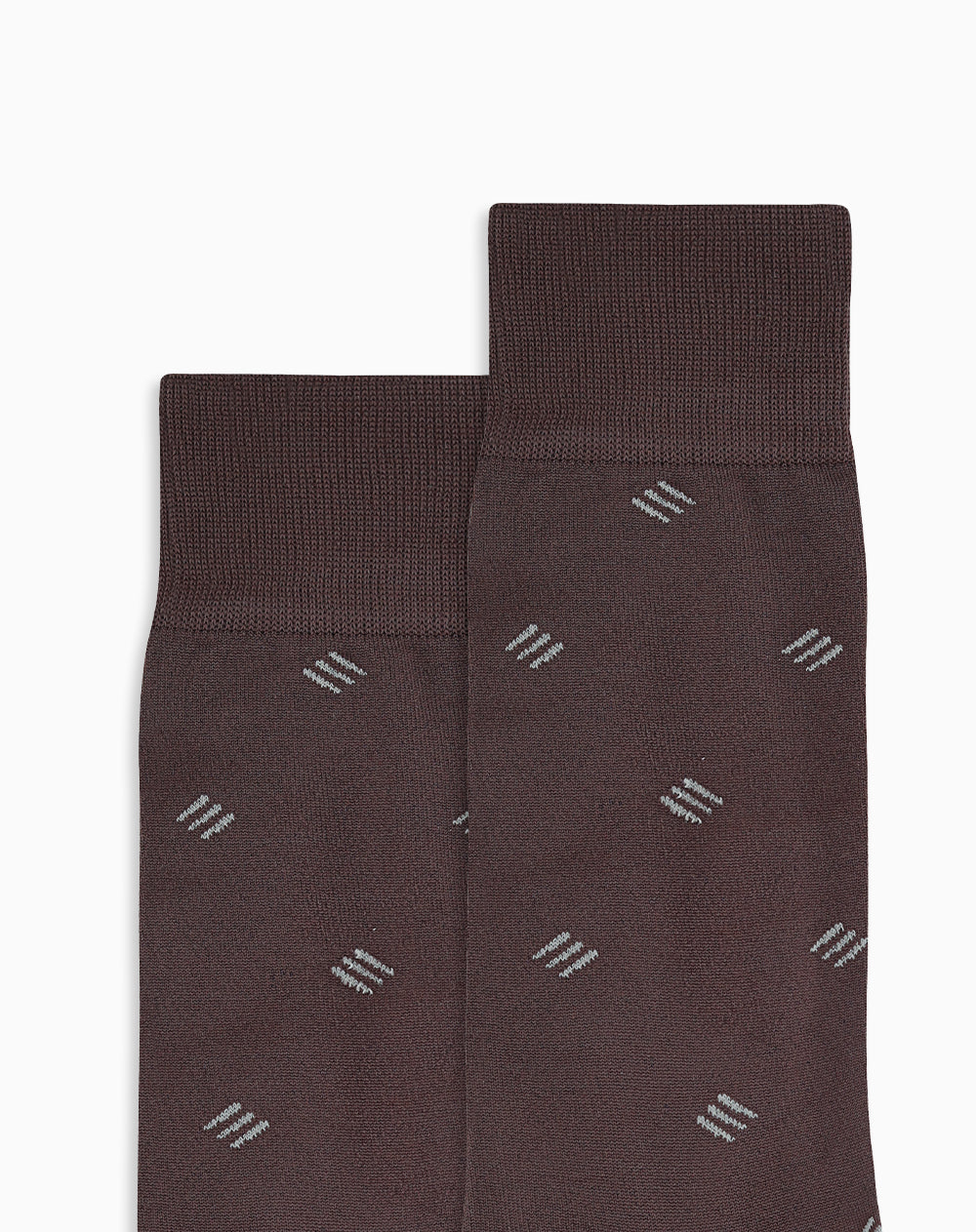 Medias hombre largas formal café figuras