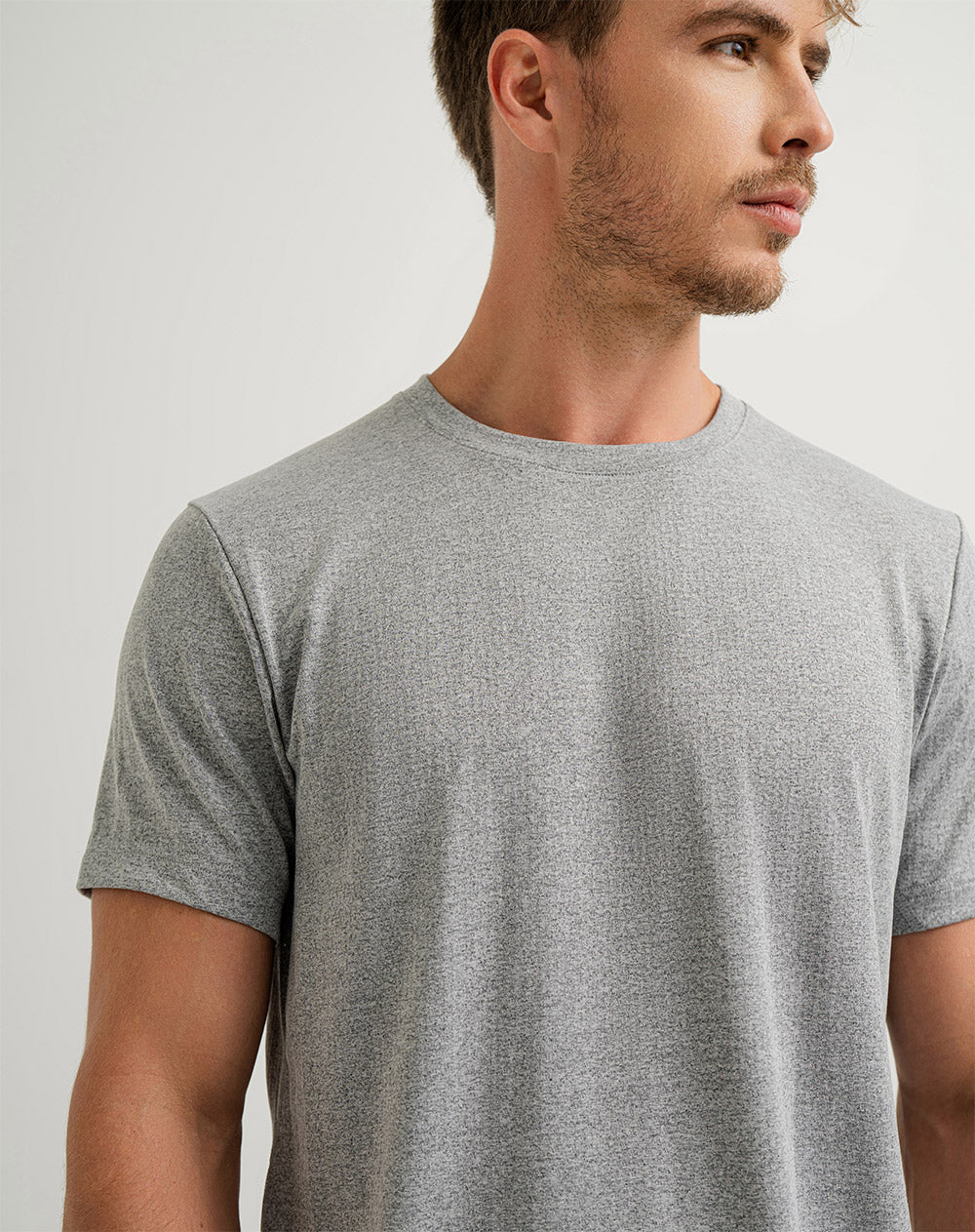 Camiseta deportiva  hombre trasnpirable gris