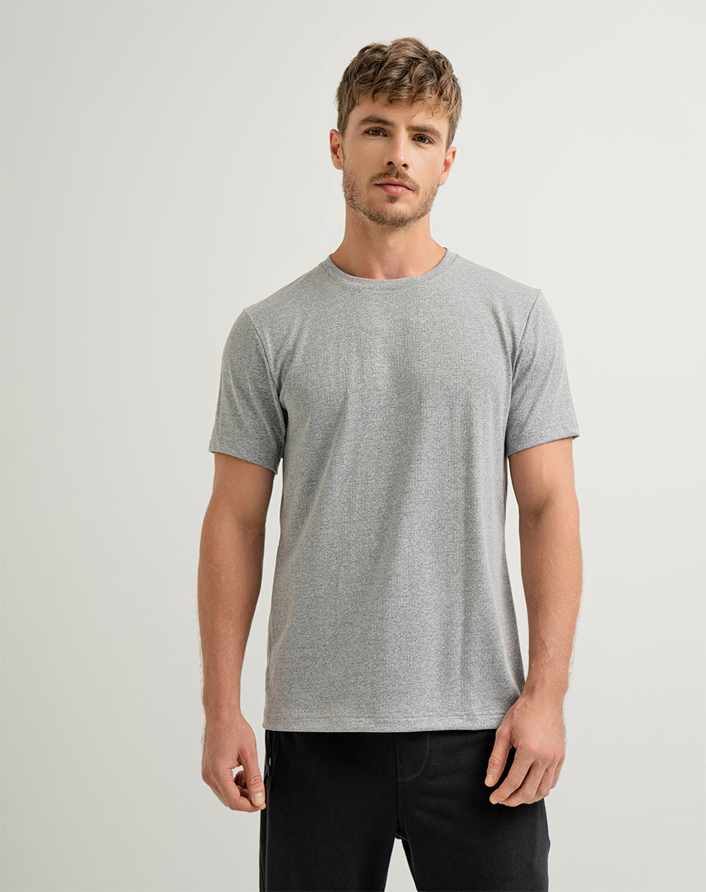 Camiseta deportiva  hombre trasnpirable gris